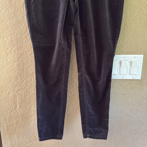 Talbots Petites Women’s Flawless 5 Pocket stretch Jegging Dark brown Velour 4P - Picture 9 of 13